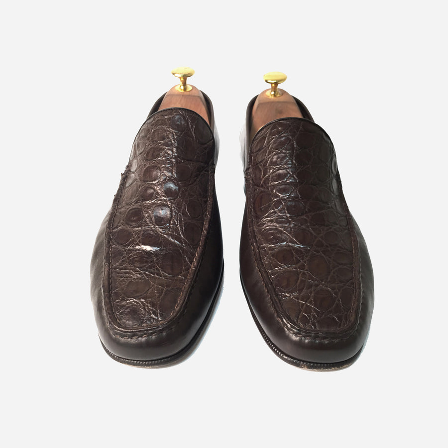 Brioni Crocodile Loafers <br> Size 8.5 UK