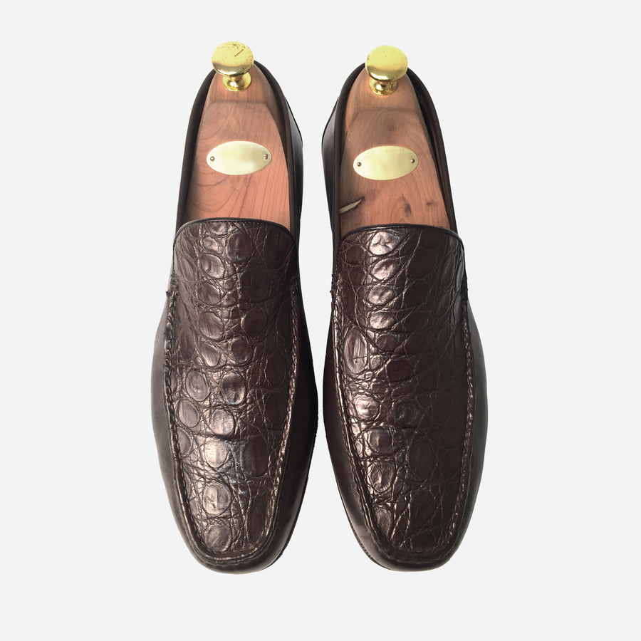 Brioni Crocodile Loafers <br> Size 8.5 UK