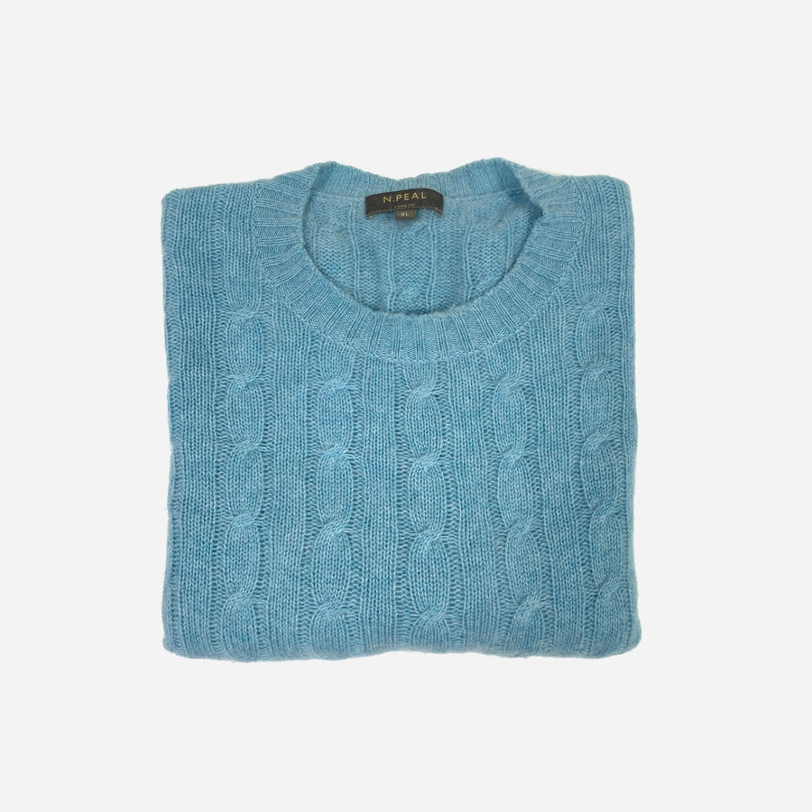 N. Peal Cable Cashmere Jumper <br> Size XL