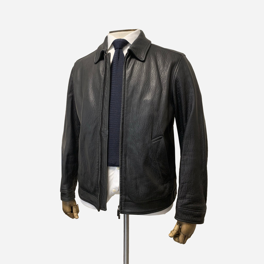Canali Leather Jacket <br> Size XL
