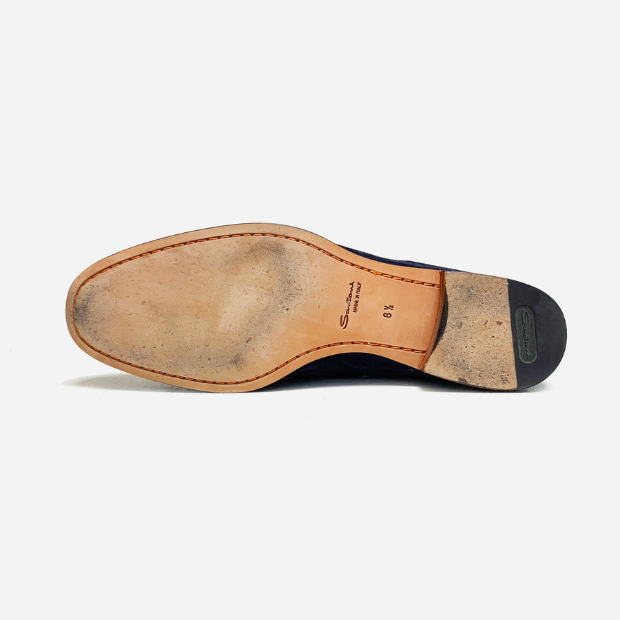 Santoni Suede Tassel Loafers <br> Size 8.5 UK